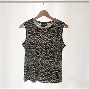 Vintage / Sleeveless Leopard Print Top